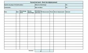 Modèle gratuit de tableau suivi véhicule Excel pour enregistrer les déplacements, avec champs pour kilométrage, dates et itinéraire.