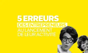5 erreurs des entrepreneurs au démarrage du projet. Deux femmes aux expressions surprises sur fond jaune.