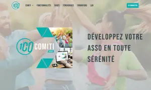 Logiciel compta association gratuit : des gens heureux célèbrent, une interface intuitive sur ordinateur.