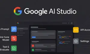 Interface de Google AI Studio pour créer, affiner et tester des modèles. Accès API et paramètres disponibles.
