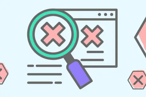 Loupe examinant des croix rouges sur un écran, symbolisant un problème de solution de stockage de données.