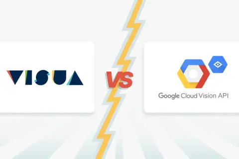 Comparaison Visua vs. Google Cloud Vision API. L'IA visuelle en compétition.