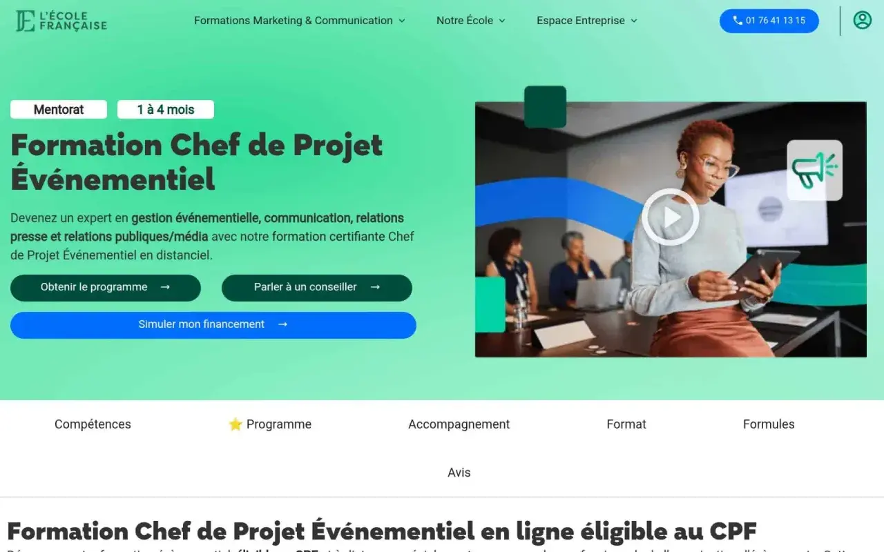 Formation certifiante pour devenir chef de projet événementiel. Apprenez la gestion, la communication et les relations publiques.