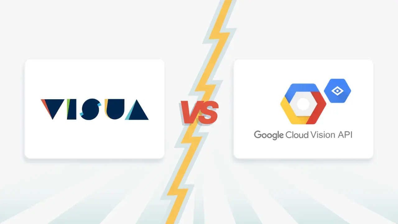 Comparaison Visua vs. Google Cloud Vision API. L'IA visuelle en compétition.