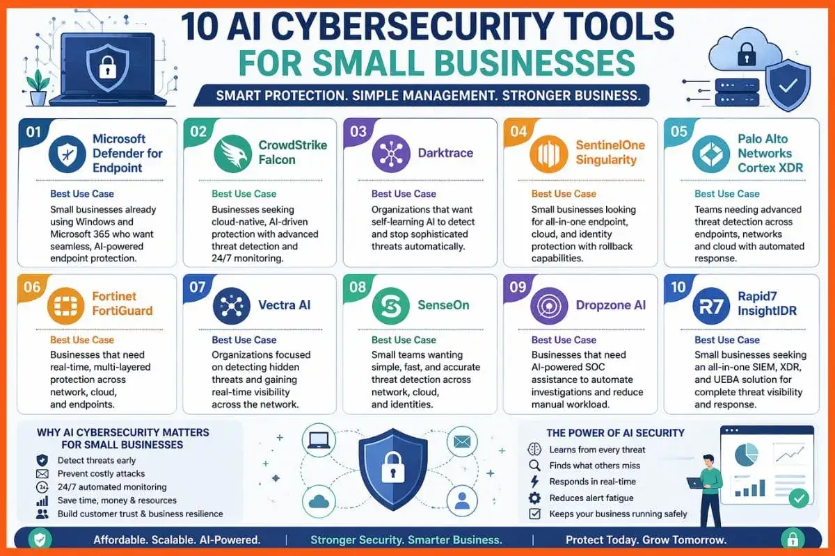 Liste d'outils de cybersécurité IA pour PME. L'intelligence artificielle gratuite protège les entreprises.